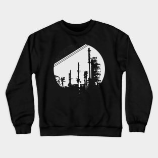 Building moon silhouette travel Crewneck Sweatshirt